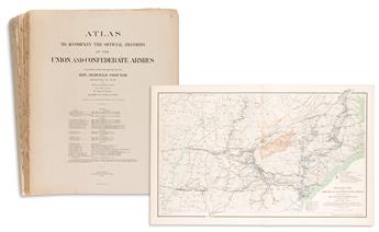 (CIVIL WAR.) Cowles, Captain Calvin D., compiler. Atlas to Accompany the Official Records of the Union and Confederate Armies.